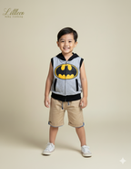 LittleCo Cotton Sleeveless Batman Hoodie