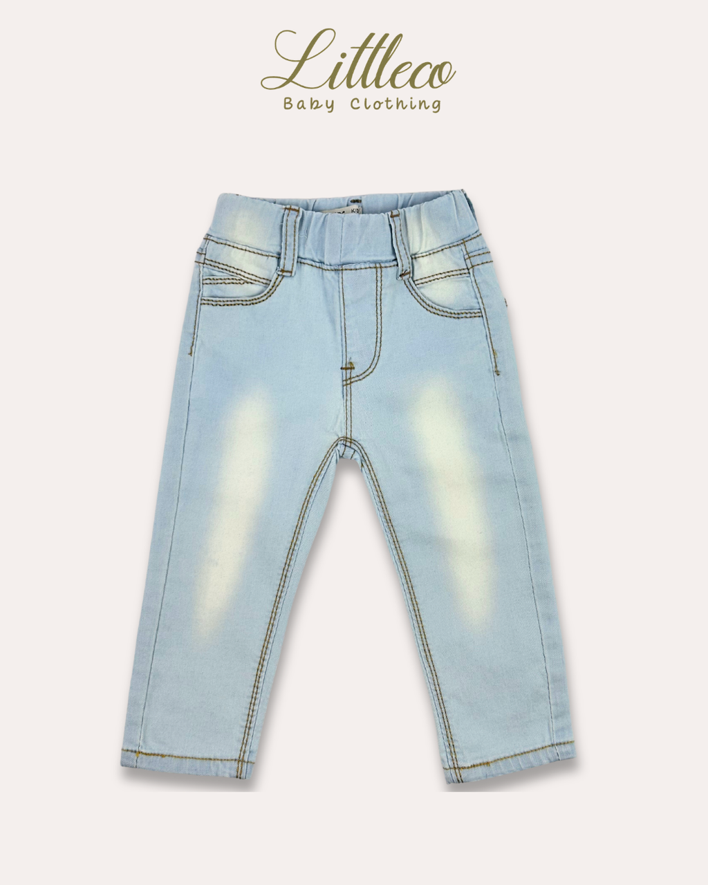 LittleCo Kids’ Light Wash Stretch Denim Jeans