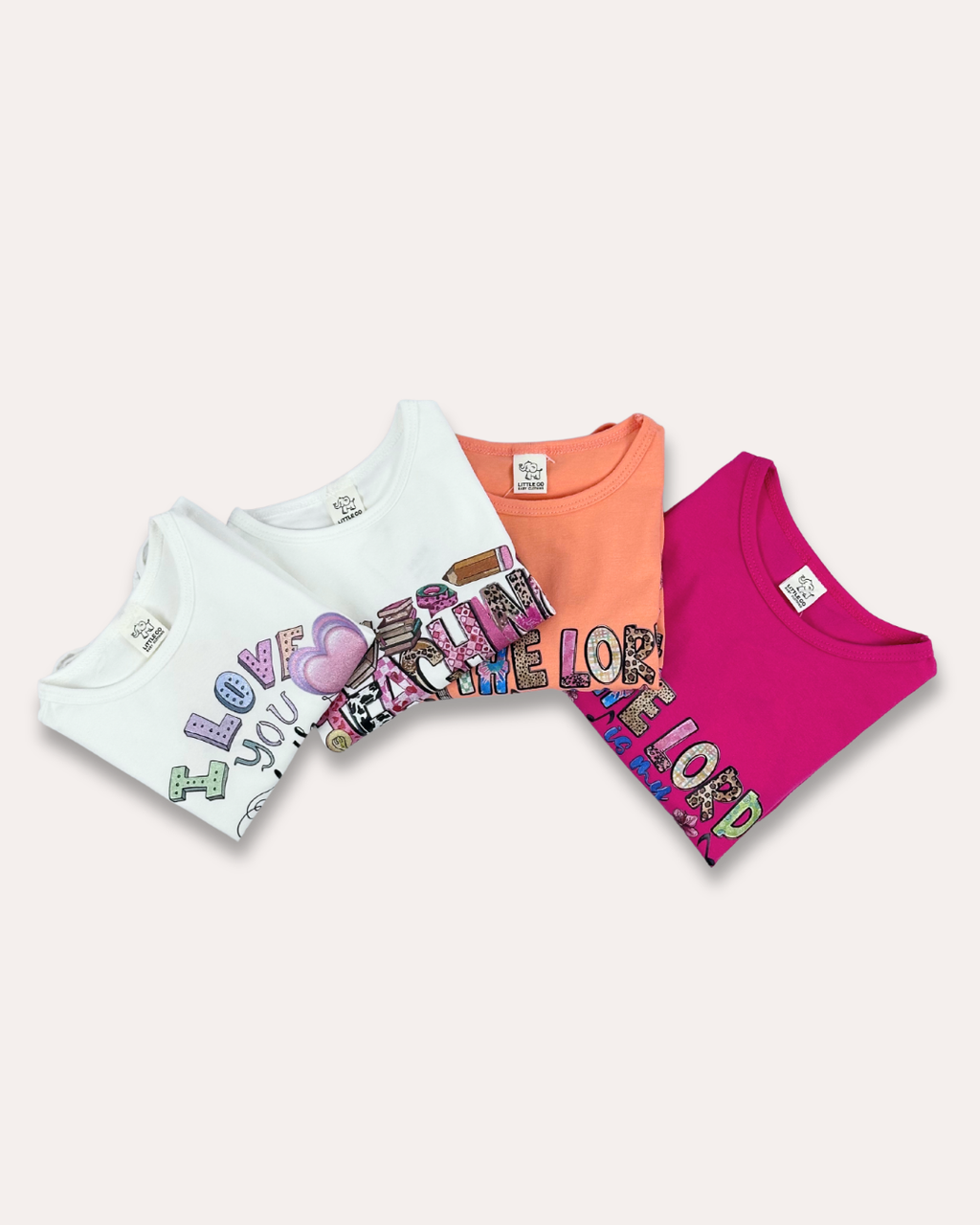 LittleCo Girls’ Tie-Hem Graphic Tee Collection