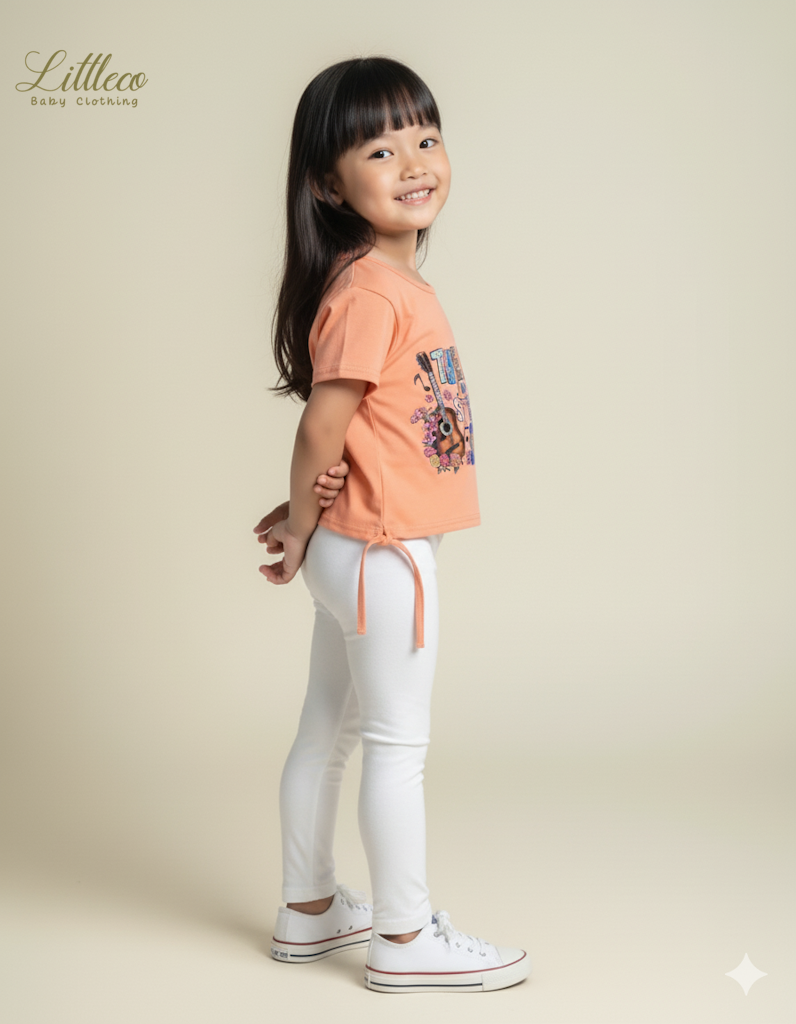LittleCo Girls’ Tie-Hem Graphic Tee Collection