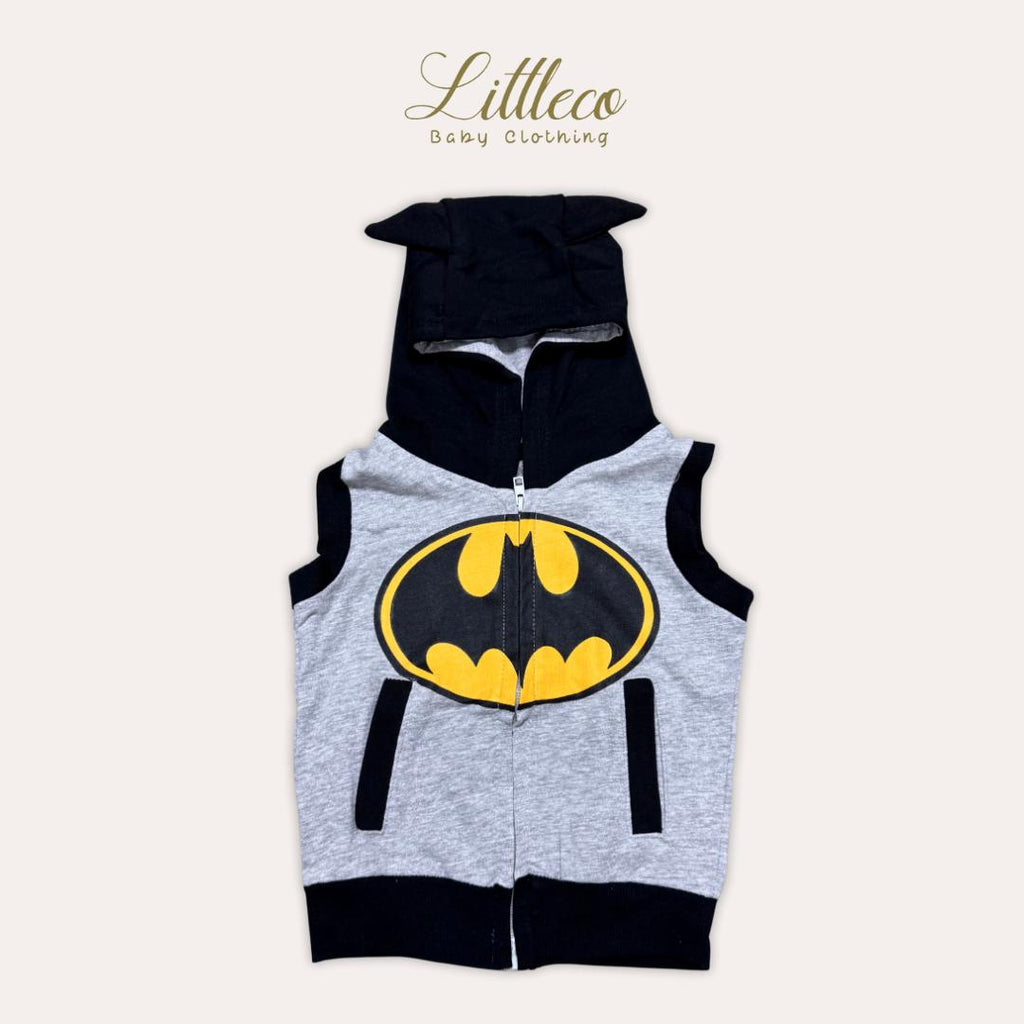 LittleCo Cotton Sleeveless Batman Hoodie