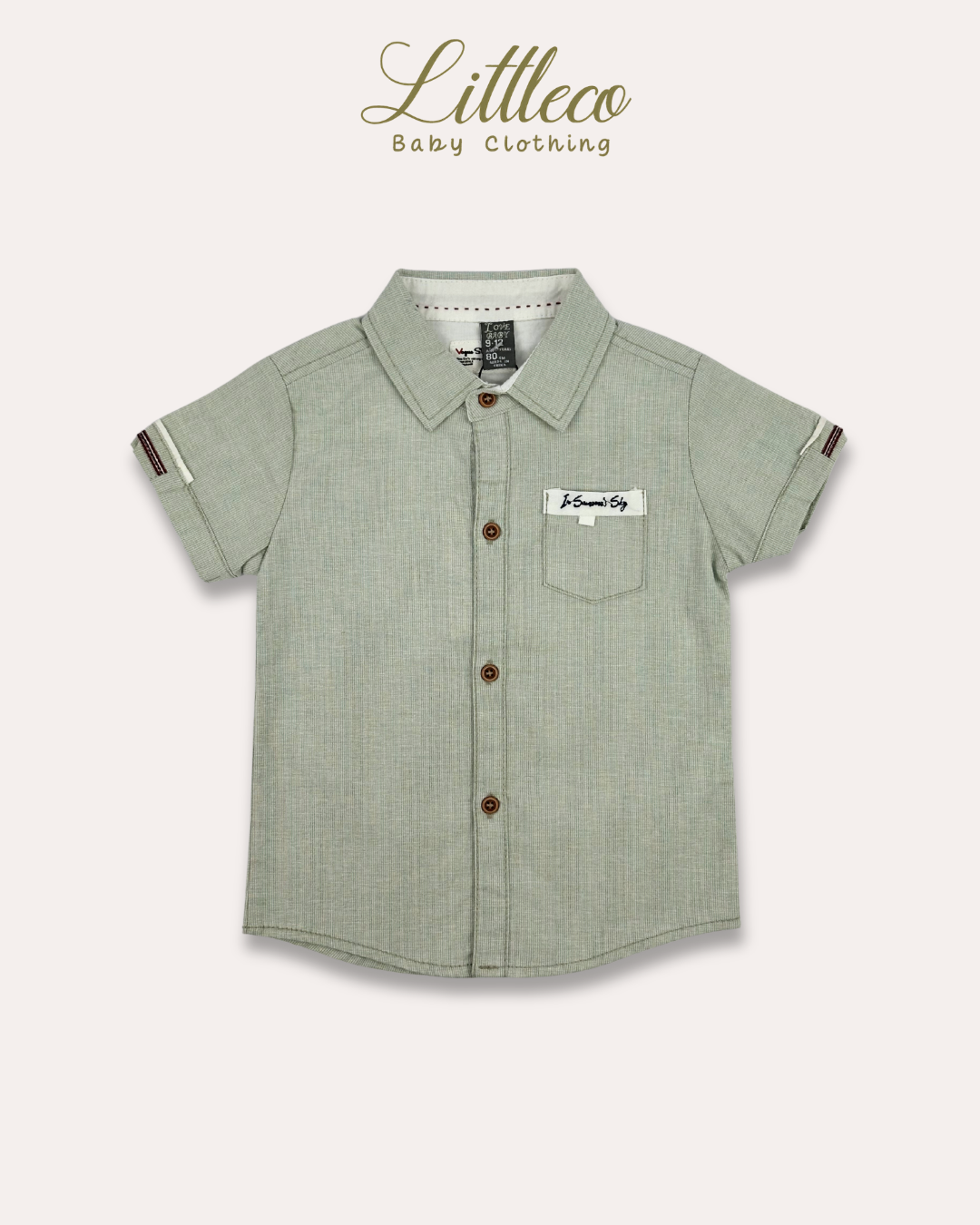 LittleCo Boys Pocket Detail Shirt