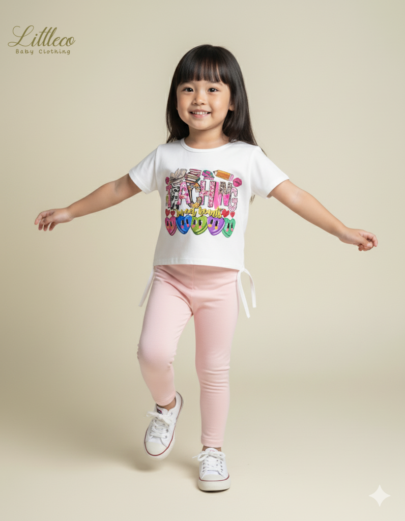 LittleCo Girls’ Tie-Hem Graphic Tee Collection