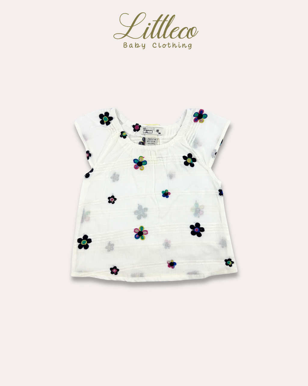 LittleCo Breezy Floral Embroidery Blouse