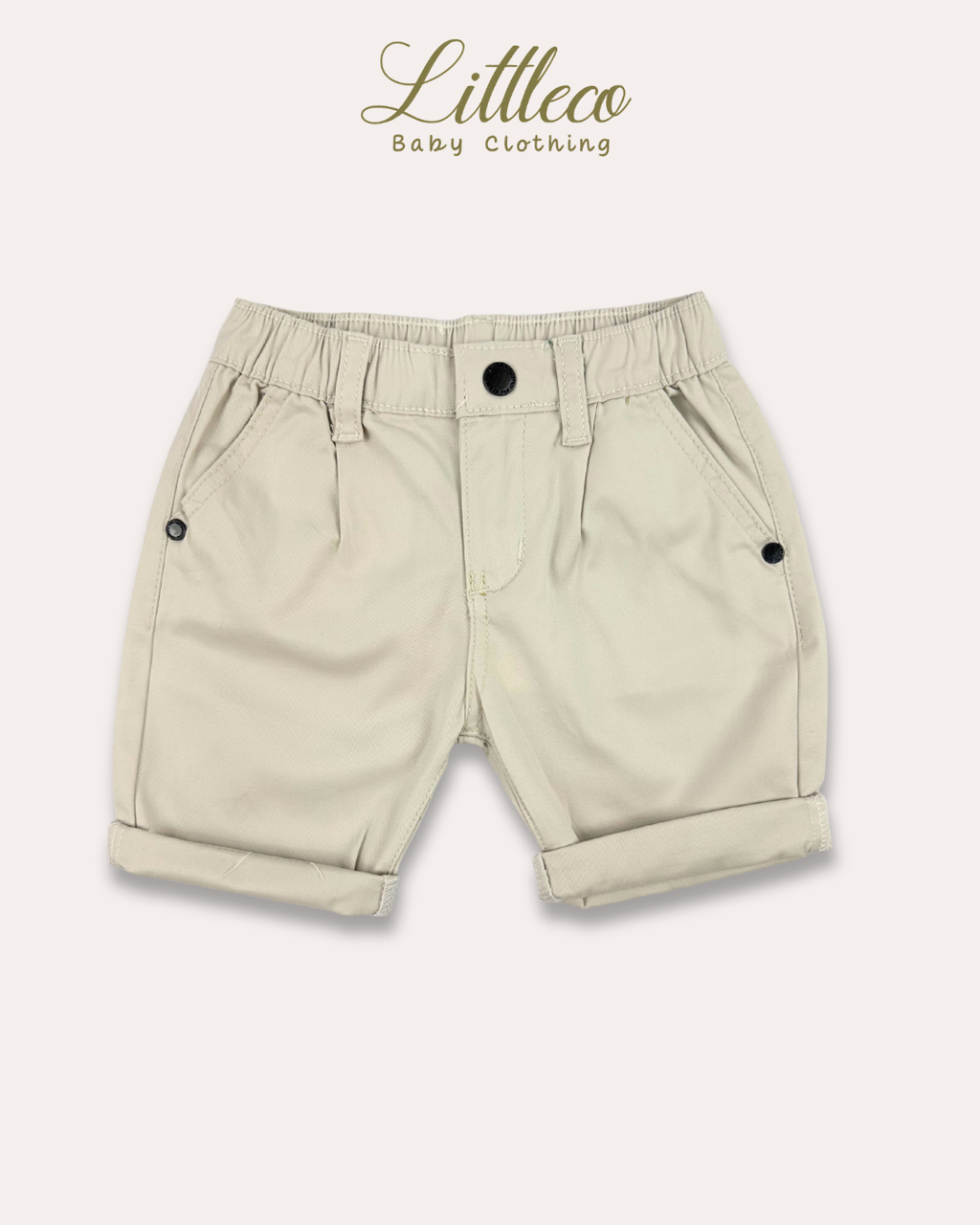 LittleCo Boys’ Rolled Hem Chino Shorts