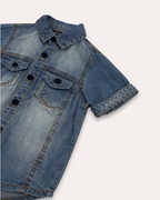 LittleCo Boys’ Denim Short Sleeve Shirt