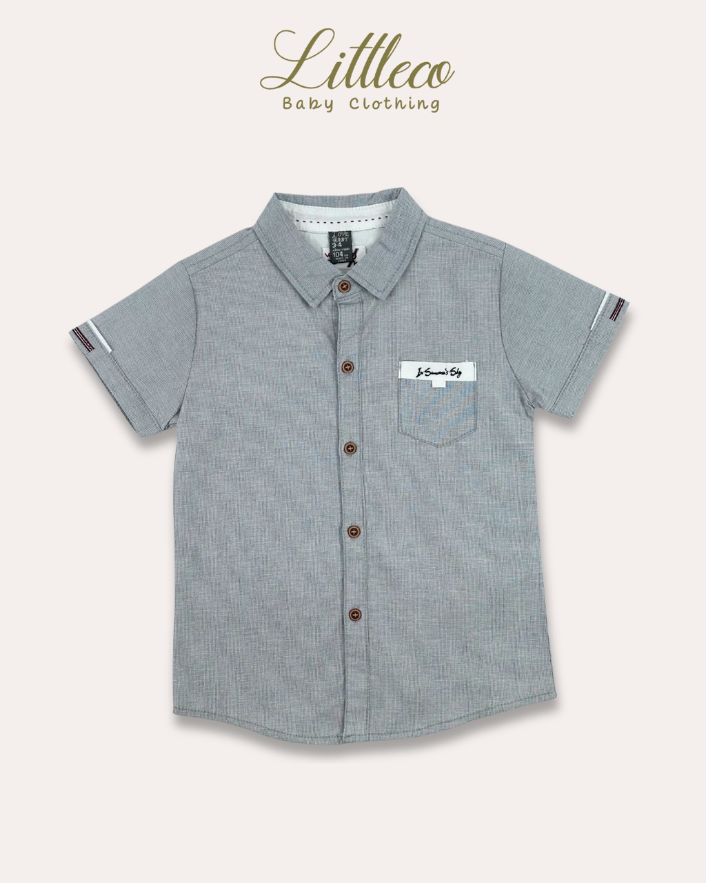 LittleCo Boys Pocket Detail Shirt