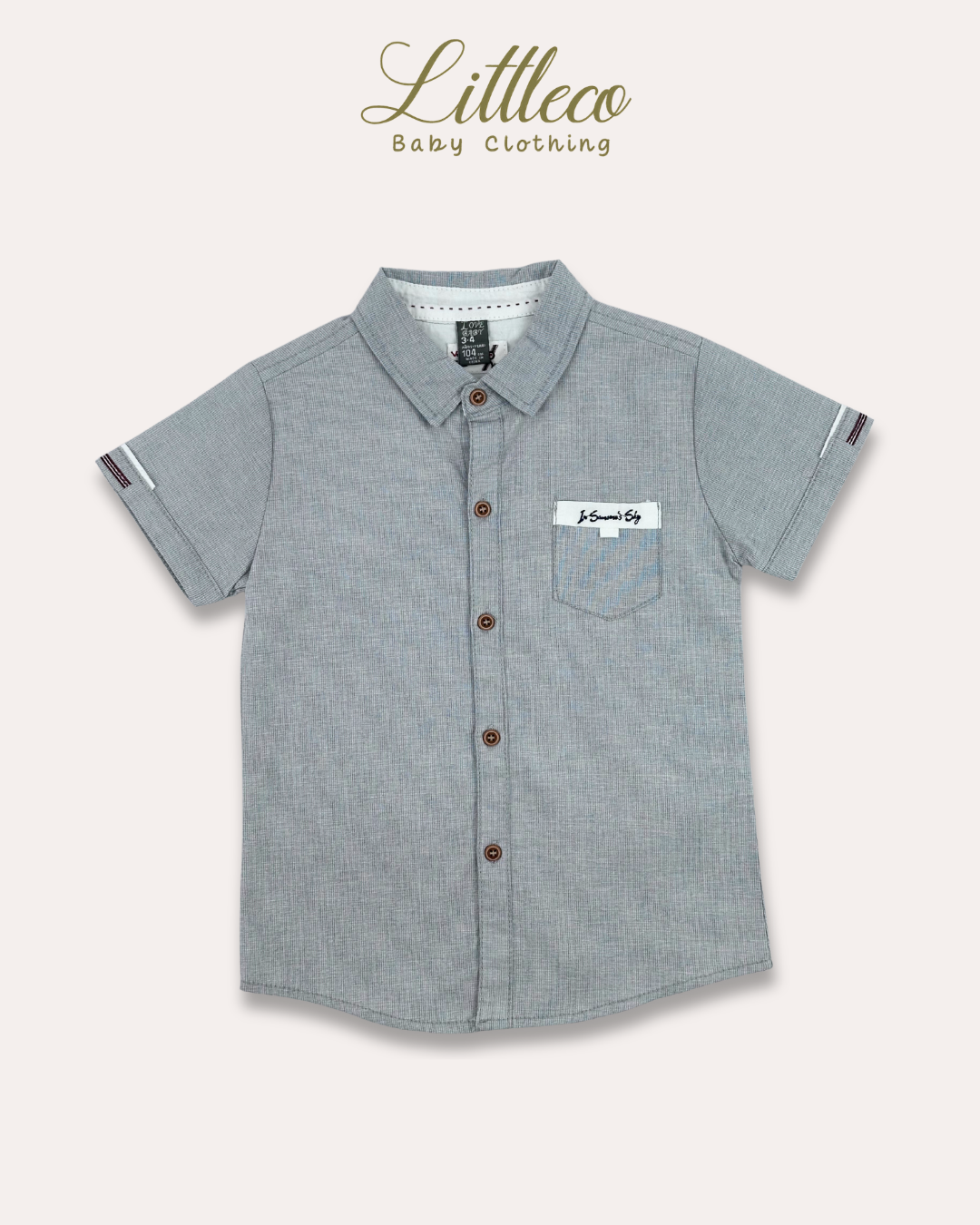 LittleCo Boys Pocket Detail Shirt