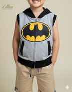 LittleCo Cotton Sleeveless Batman Hoodie