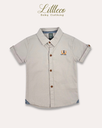 LittleCo Boys Embroidered Crest Shirt