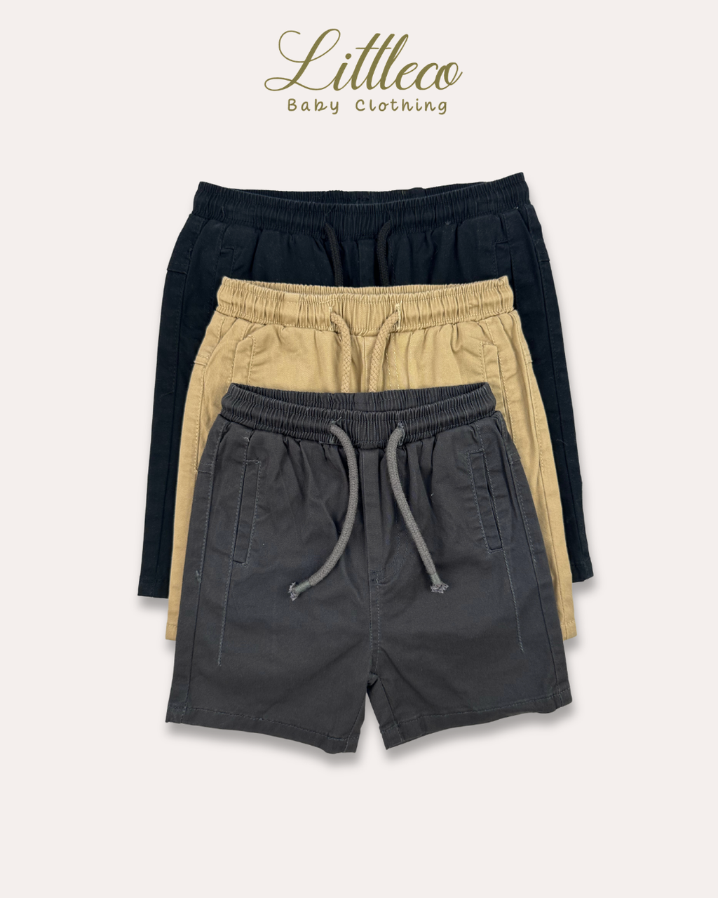 LittleCo Boys’ Drawstring Casual Shorts