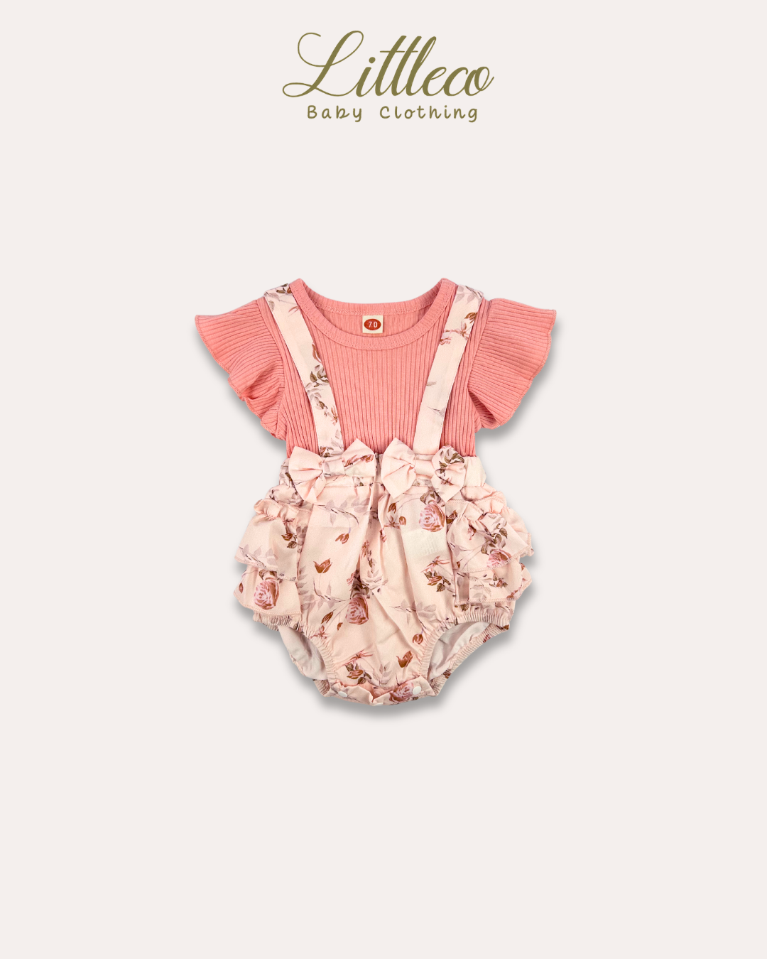 LittleCo Baby Girl Vintage Blossom Romper