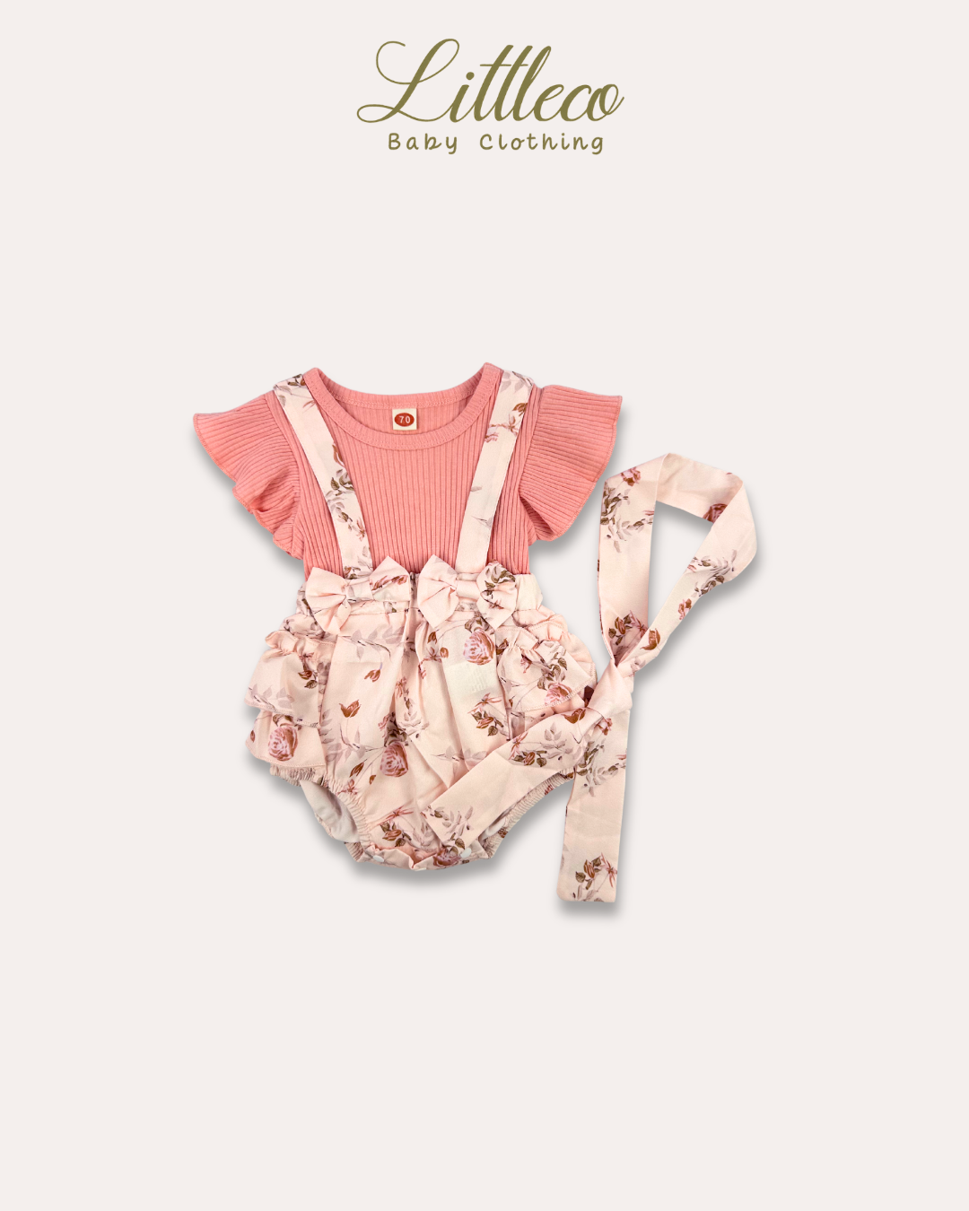 LittleCo Baby Girl Vintage Blossom Romper