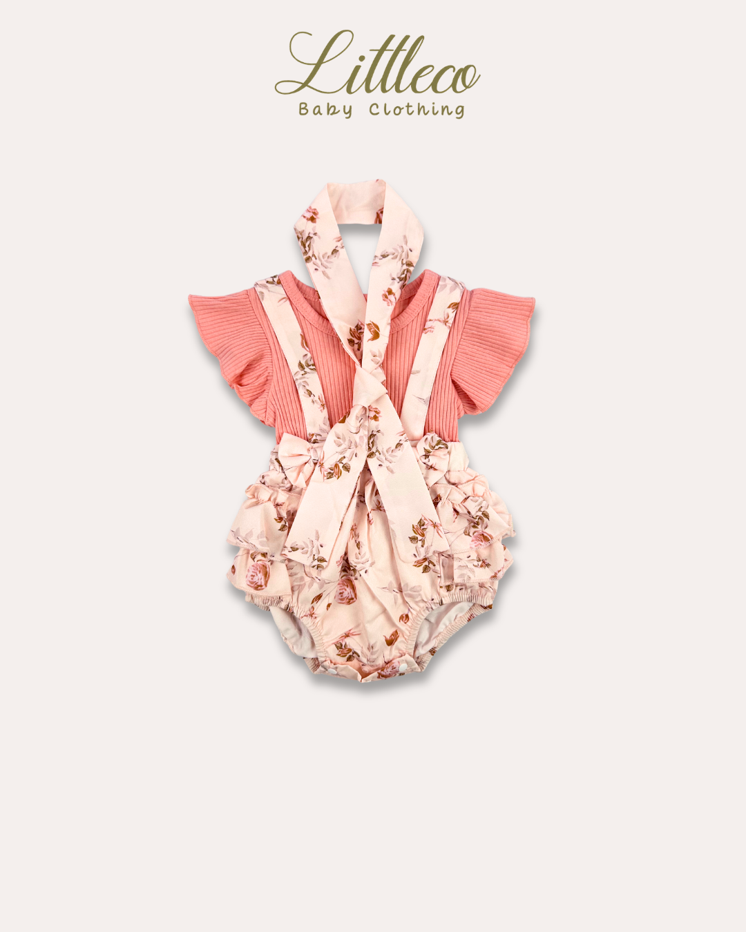 LittleCo Baby Girl Vintage Blossom Romper