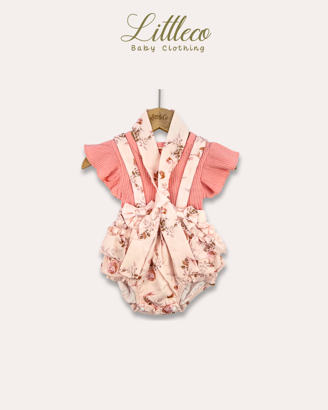 LittleCo Baby Girl Vintage Blossom Romper