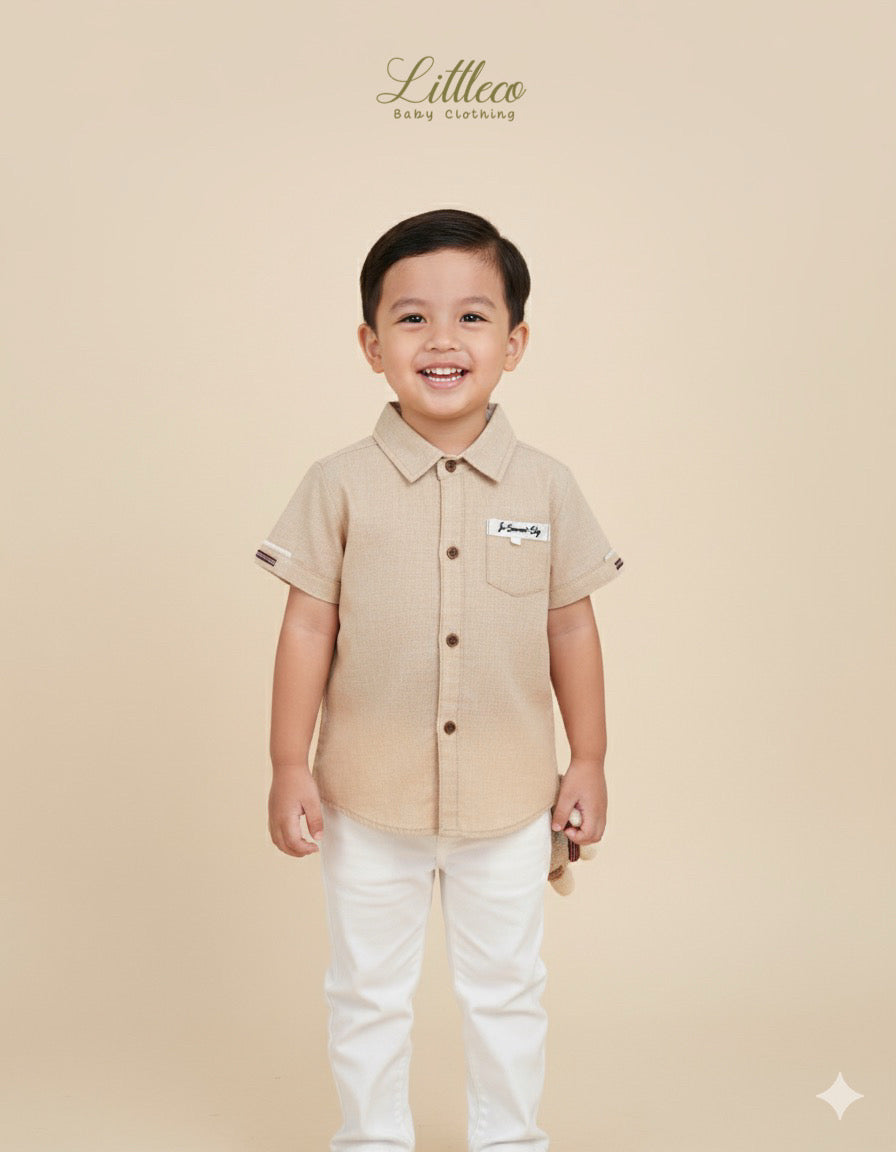LittleCo Boys Pocket Detail Shirt